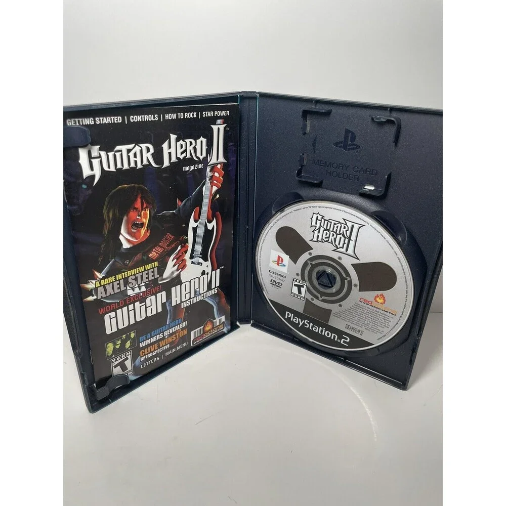 Guitar Hero II 2 (Sony PlayStation 2, 2006) Black Label PS2 Complete w/ Manual